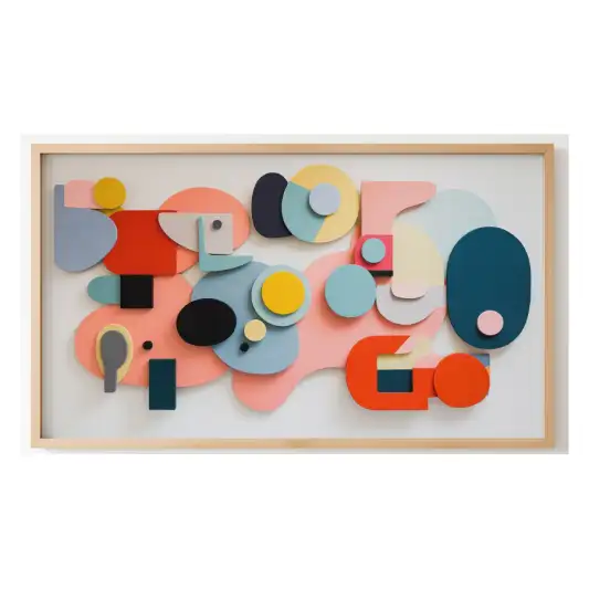 Quadro Decorativo N°68 - Panorâmico Escultura Geométrica- Galix