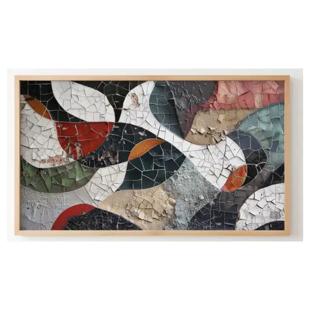 Quadro Decorativo N°96 - Panorâmico Abstrato - Mosaico - Galix