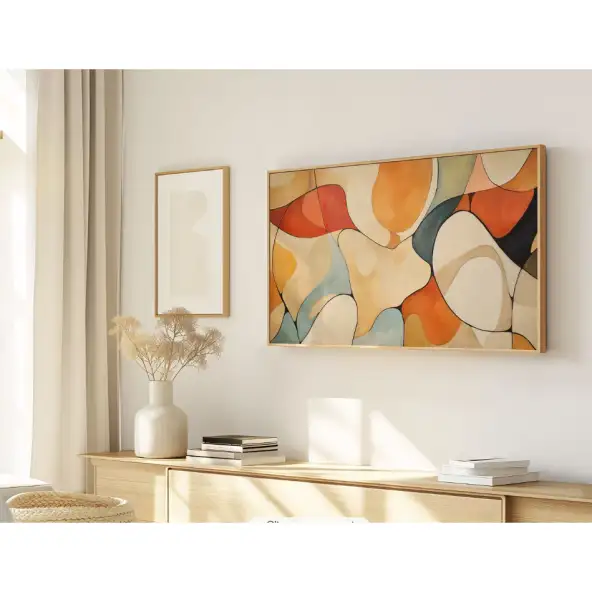 Quadro Decorativo N°18 - Panorâmico Abstrato - Orgânico - Galix