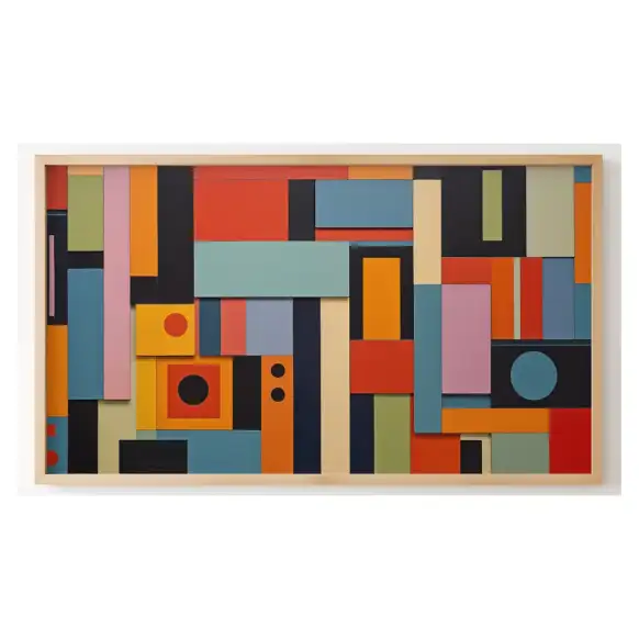 Quadro Decorativo N°11 - Panorâmico Blocos Geométricos - Galix
