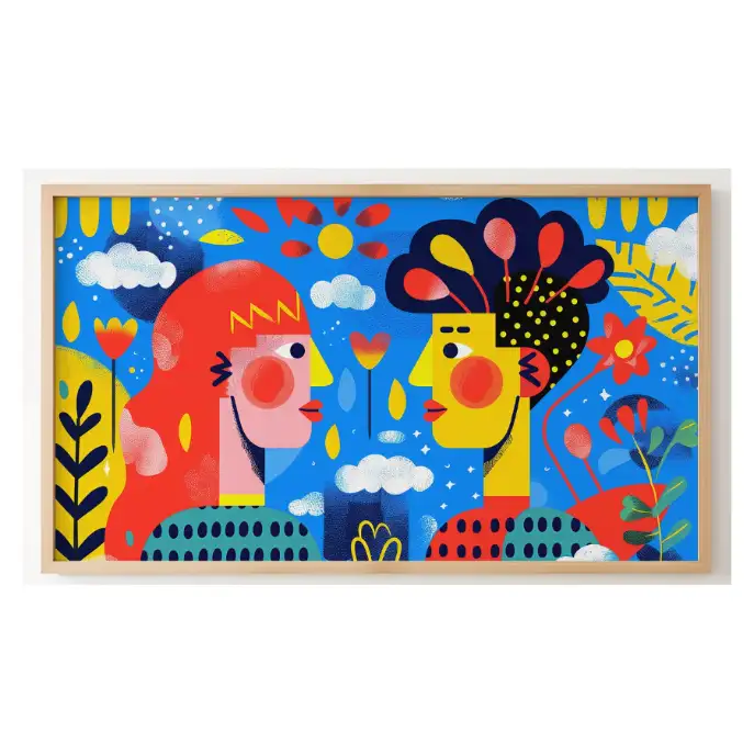 Quadro Decorativo N°262 - Panorâmico - Casal Perfil - Galix