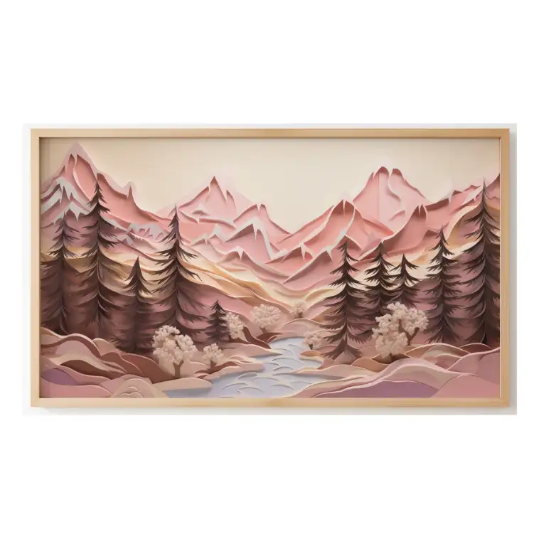 Quadro Decorativo N°247 - Panorâmico - Montanhas Vale Rosa - Galix