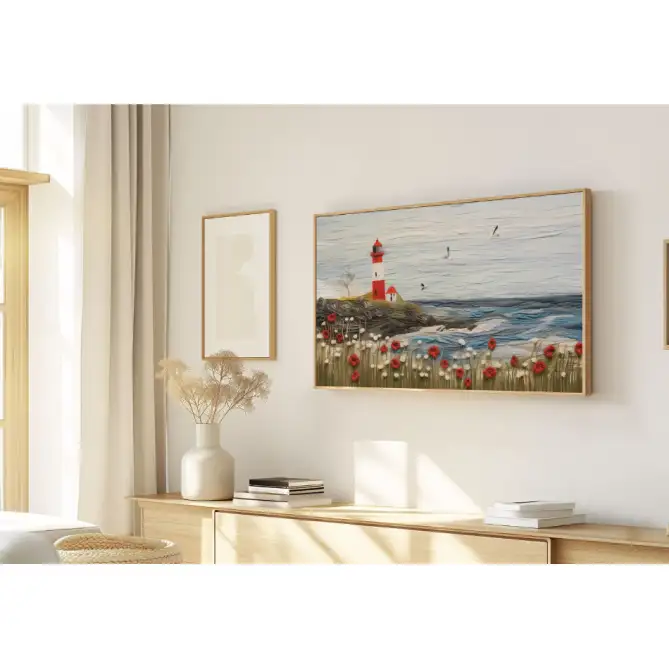 Quadro Decorativo N°242 - Panorâmico - Farol - Papoulas - Galix