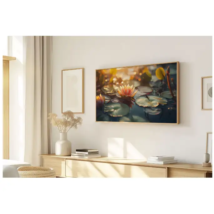 Quadro Decorativo N°170 - Panorâmico Botânico - Flor de Lótus - Galix