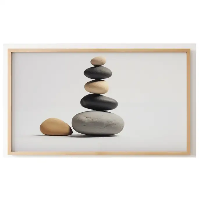 Quadro Decorativo N°171 - Panorâmico - Pedras de Equilíbrio Zen - Galix