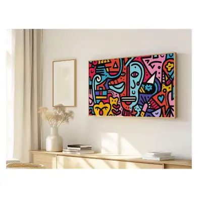 Quadro Decorativo N°2  - Panorâmico Pop-Art - Doodle -Galix