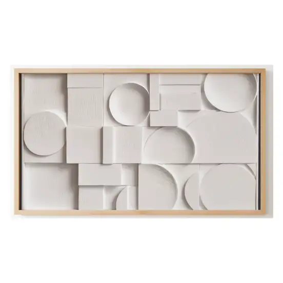 Quadro Decorativo N°70 - Panorâmico Escultura Gesso Branco- Galix
