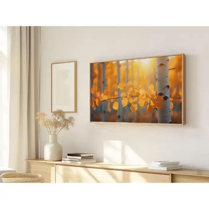 Quadro Decorativo N°138 - Panorâmico Paisagem Outono Árvores - Galix