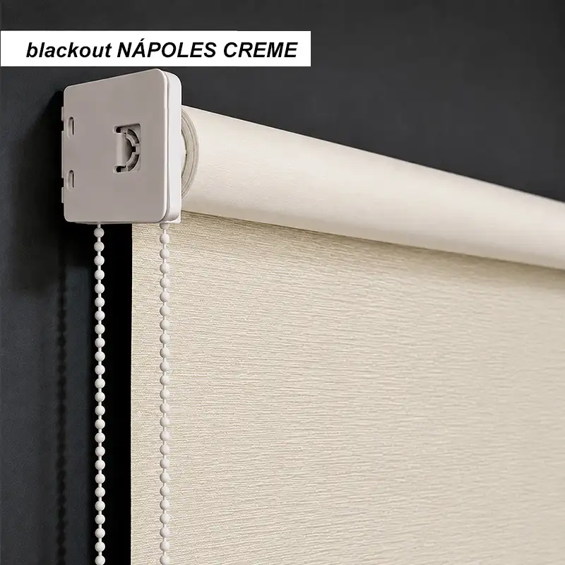 Cortina Persiana Rolô Blackout Creme Nápoles
