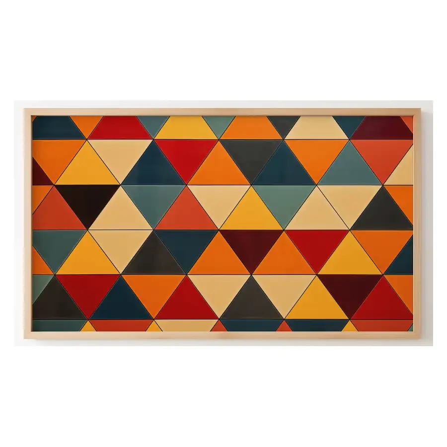 Quadro Decorativo N°118 - Panorâmico Mosaico - Triângulos - Galix