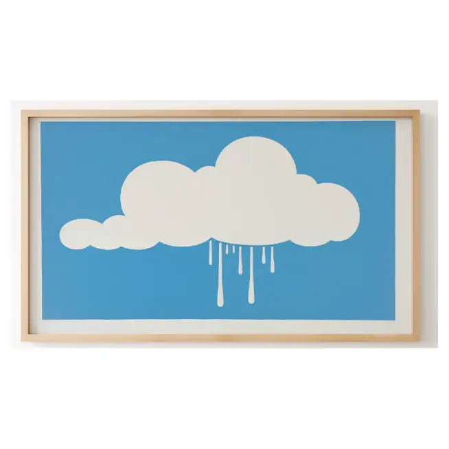 Quadro Decorativo N°190 - Panorâmico - Nuvem Branca e Azul - Galix