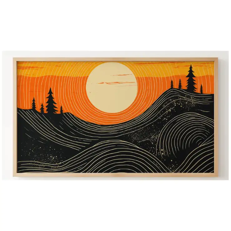 Quadro Decorativo N°244 - Panorâmico - Colinas Sol Poente - Galix
