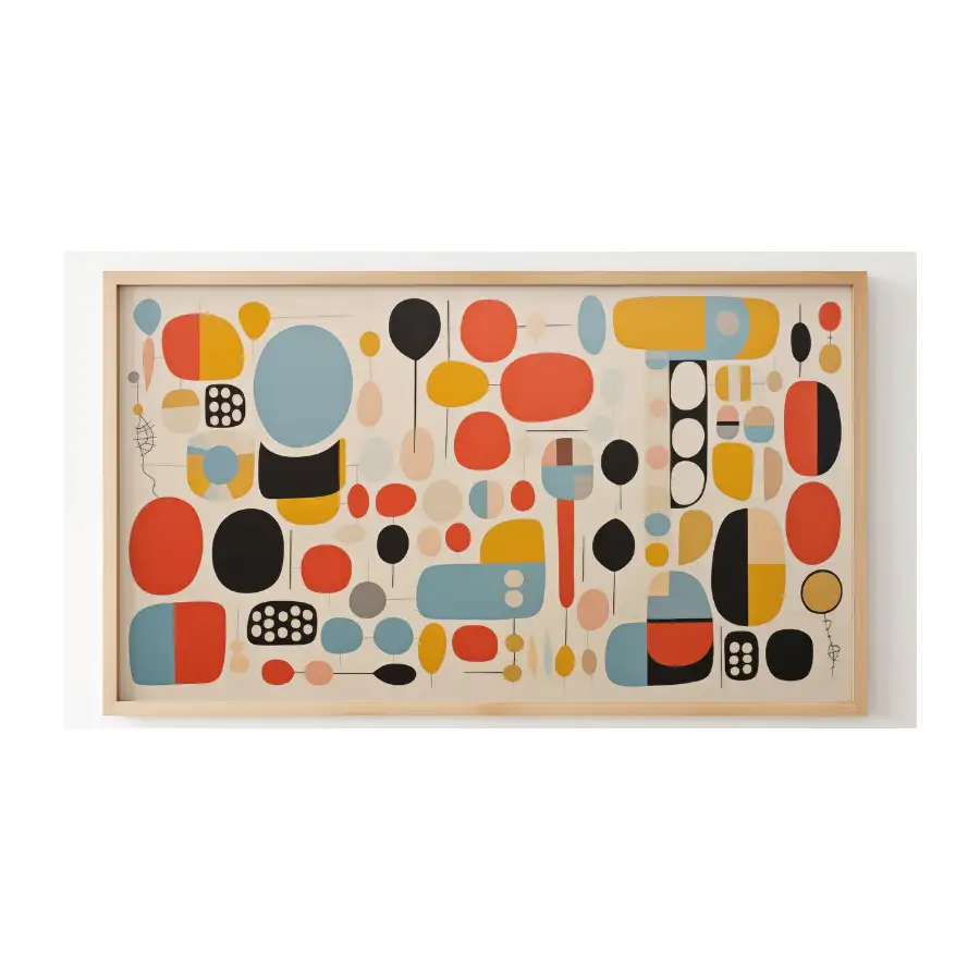 Quadro Decorativo N°5 - Panorâmico Abstrato - Retrô - Galix