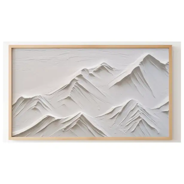 Quadro Decorativo N°196 - Panorâmico - Montanhas Branco Total - Galix