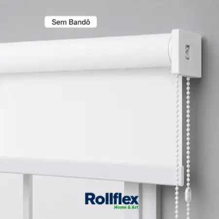 Cortina Persiana Rolô Solar 0% Branca Off-White