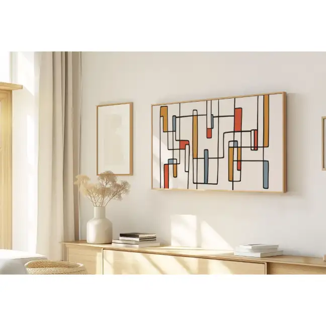 Quadro Decorativo N°101 - Panorâmico Linhas Geométricas - Galix