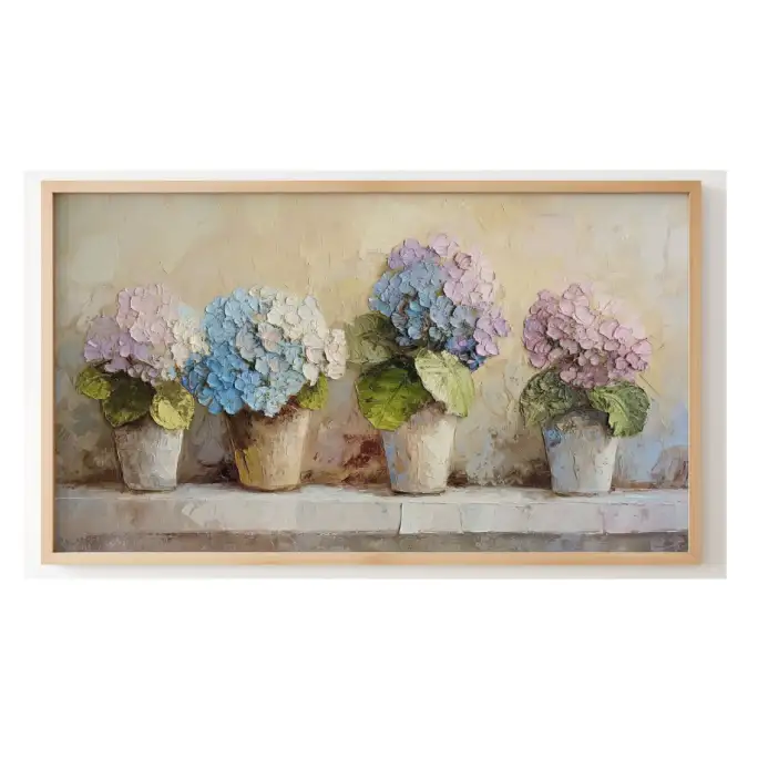 Quadro Decorativo N°147 - Panorâmico Botânico - Hortênsia - Galix
