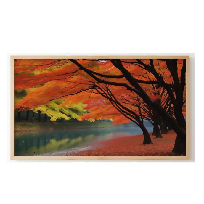 Quadro Decorativo N°137 - Panorâmico Paisagem Árvores de Outono - Galix
