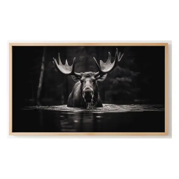 Quadro Decorativo N°54 - Panorâmico Alce no Lago - Galix