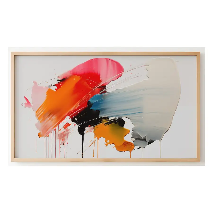 Quadro Decorativo N°88 - Panorâmico Abstrato - Manchas Coloridas - Galix