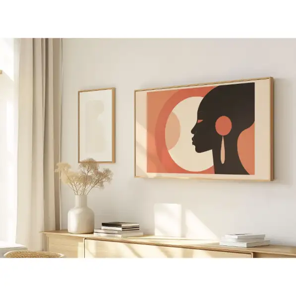 Quadro Decorativo N°255 - Panorâmico - Silhueta Mulher Perfil - Galix