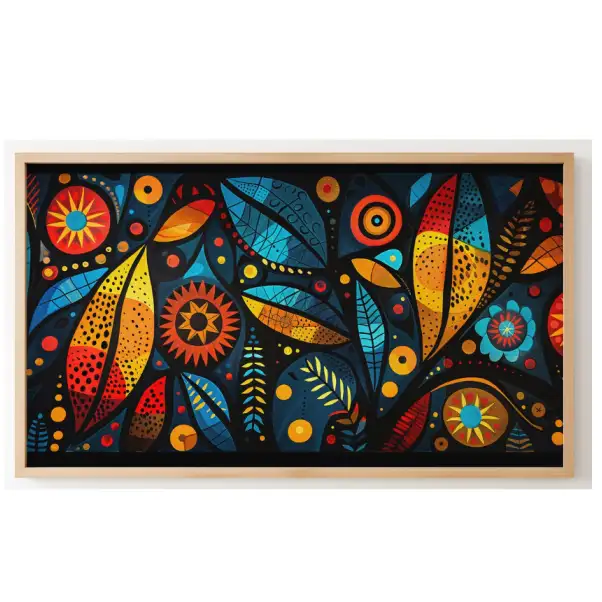 Quadro Decorativo N°152 - Panorâmico Abstrato - Étnico Botânico - Galix