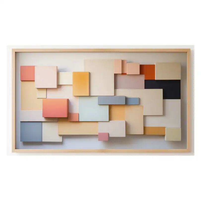 Quadro Decorativo N°107 - Panorâmico Abstrato - Relevo - Galix