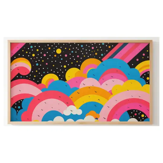 Quadro Decorativo N°63 - Panorâmico Abstrato - Anos 70 - Galix