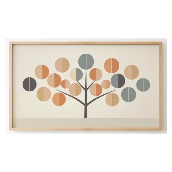 Quadro Decorativo N°74- Panorâmico Árvore Formas Orgânicas - Galix