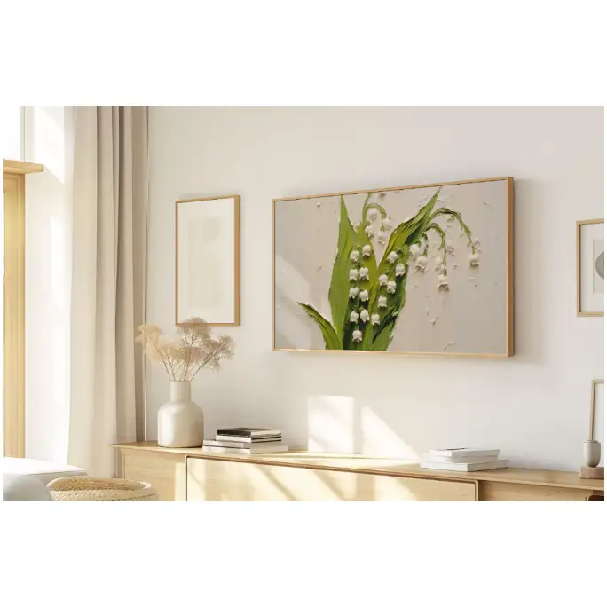 Quadro Decorativo N°179 - Panorâmico - Flores Lírio do Vale - Galix