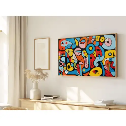 Quadro Decorativo N°25 - Panorâmico Pop Abstrato Lúdico - Galix