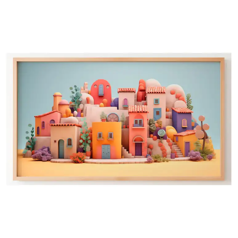 Quadro Decorativo N°130 - Panorâmico Vilarejo Lúdico - Galix