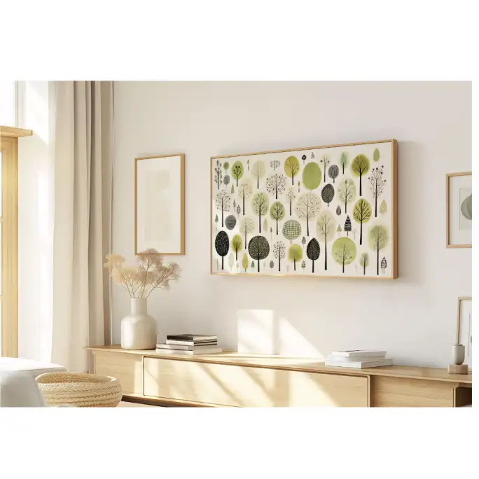 Quadro Decorativo N°163 - Panorâmico - Árvores - Nórdico - Galix