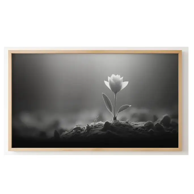 Quadro Decorativo N°182 - Panorâmico - Flor Solitária - Galix