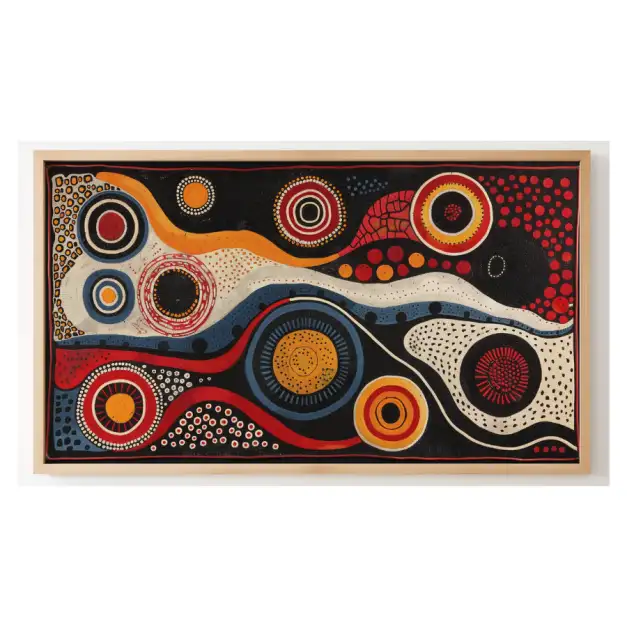 Quadro Decorativo N°197 - Panorâmico Abstrato - Étnico Colorido - Galix