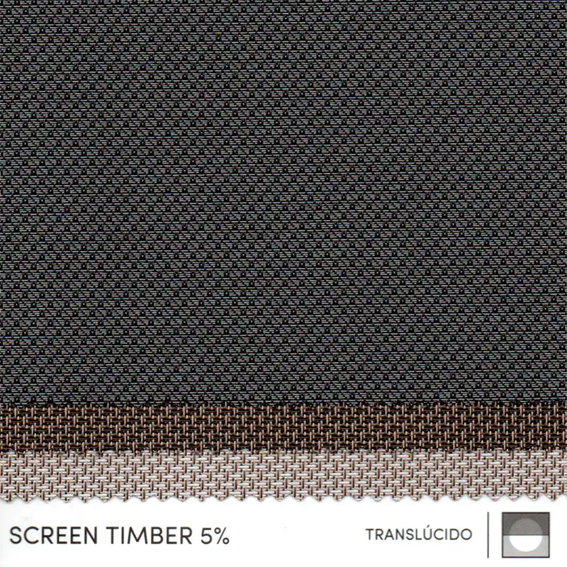 Cortina Persiana Rolô Solar 5% Cinza - Timber