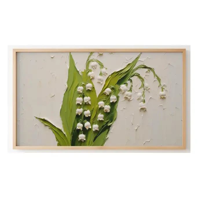Quadro Decorativo N°179 - Panorâmico - Flores Lírio do Vale - Galix