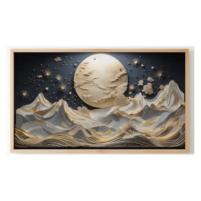 Quadro Decorativo N°220  - Panorâmico - Ondas do Mar - Galix