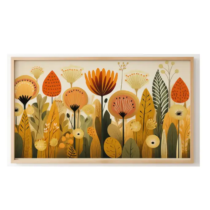 Quadro Decorativo N°145 - Panorâmico Botânico - Retrô Mid - Galix
