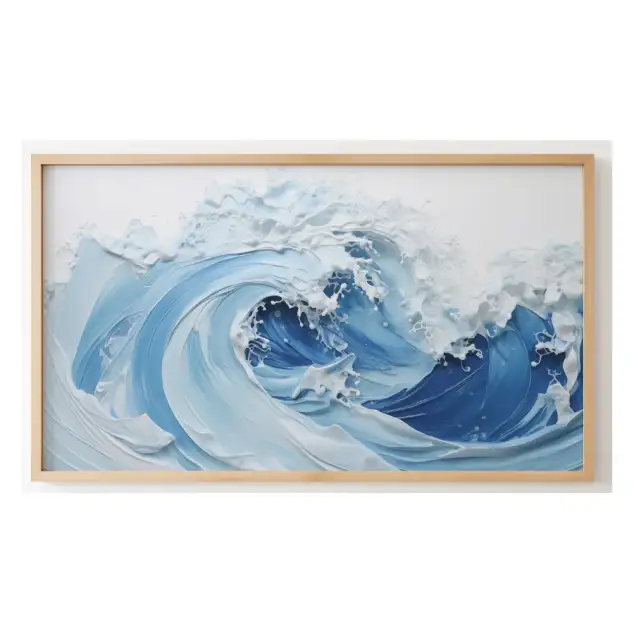 Quadro Decorativo N°206 - Panorâmico - Ondas do Mar em Alto - Galix
