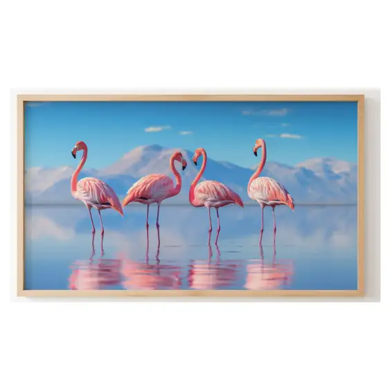 Quadro Decorativo N°33 - Panorâmico Flamingos - Galix