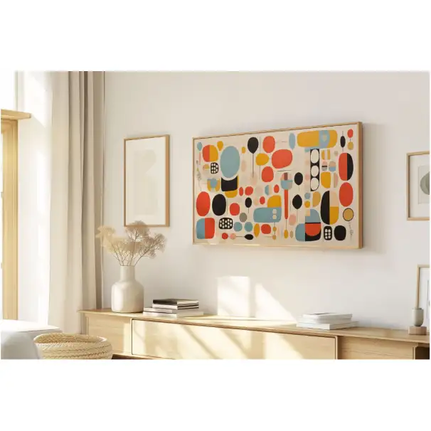 Quadro Decorativo N°5 - Panorâmico Abstrato - Retrô - Galix