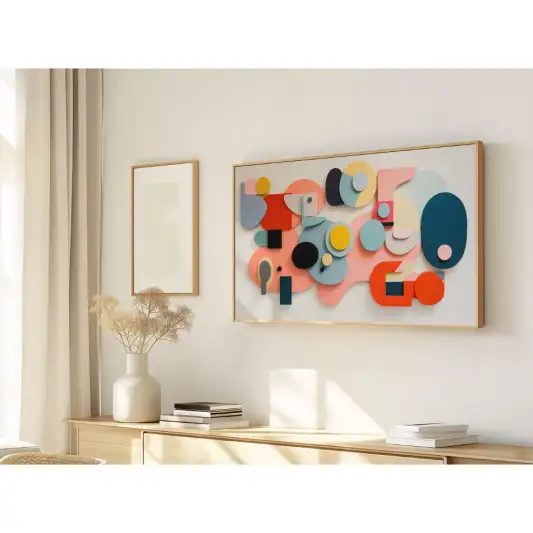 Quadro Decorativo N°68 - Panorâmico Escultura Geométrica- Galix
