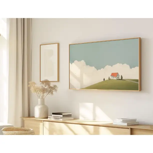 Quadro Decorativo N°223  - Panorâmico - Casa de Campo na Colina - Galix