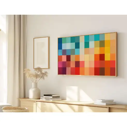 Quadro Decorativo N°60 - Panorâmico Abstrato Geométricos - Galix