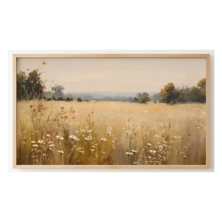 Quadro Decorativo N°248 - Panorâmico - Campo de Flores - Galix